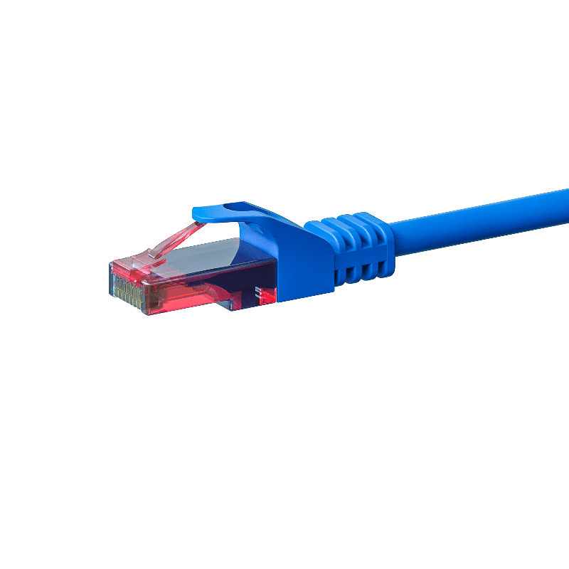 UTP CAT6 patchkabel 0,25m blå - 100% koppar