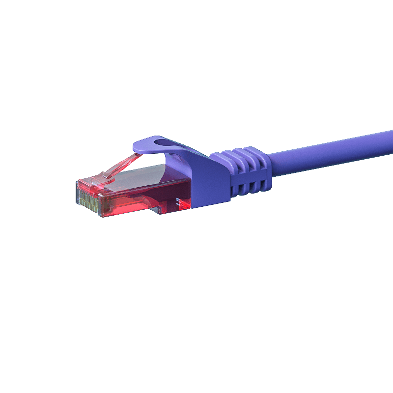 UTP CAT6 patchkabel 0,50m lila - 100% koppar