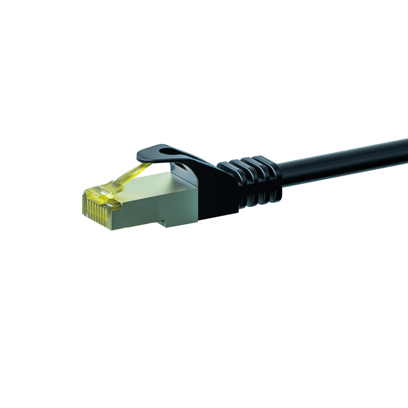 Cat7 S/FTP (PIMF) patchkabel 0,50m svart