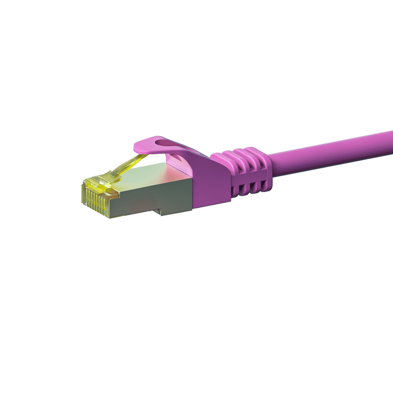 Cat7 S/FTP (PIMF) patchkabel 15m rosa