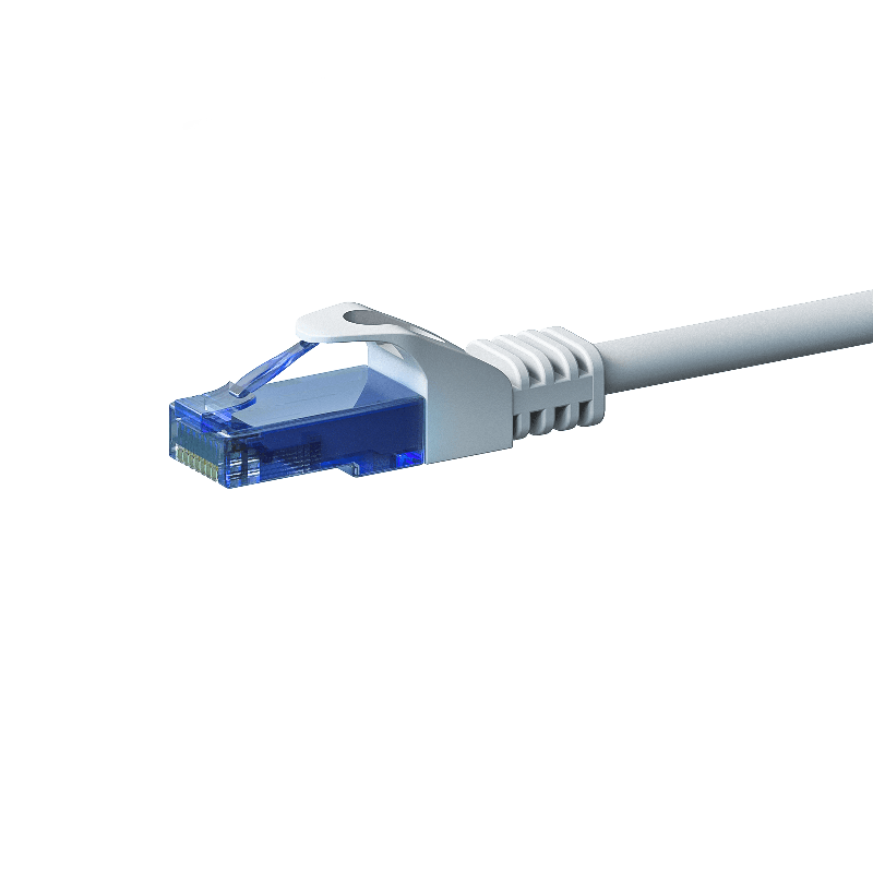 UTP CAT6a patchkabel 50m vit - 100% koppar