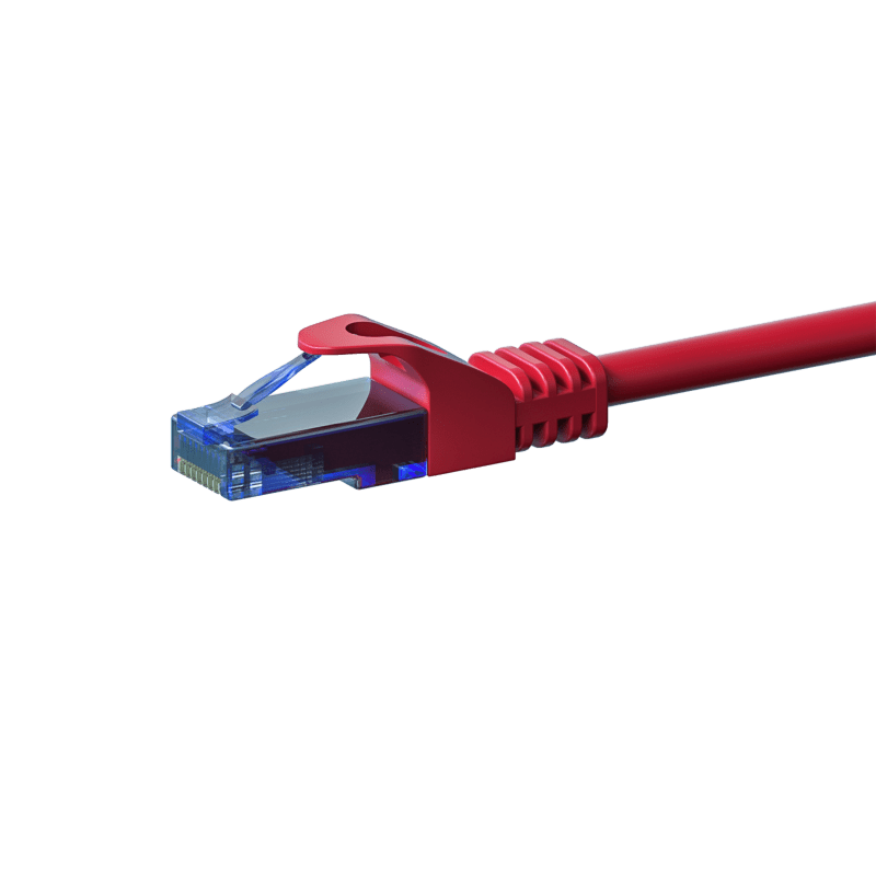 UTP CAT6a patchkabel 0,15m röd - 100% koppar