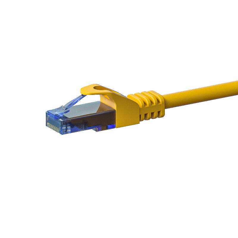 UTP CAT6a patchkabel 0,50m gul - 100% koppar