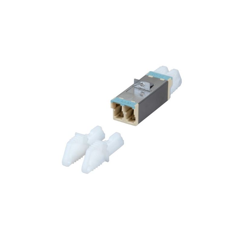 Multimode koppling E2000-E2000 duplex turkos