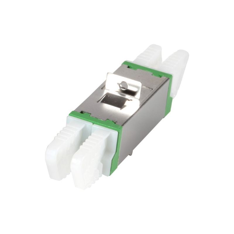 Single-mode koppling E2000-E2000 duplex grön