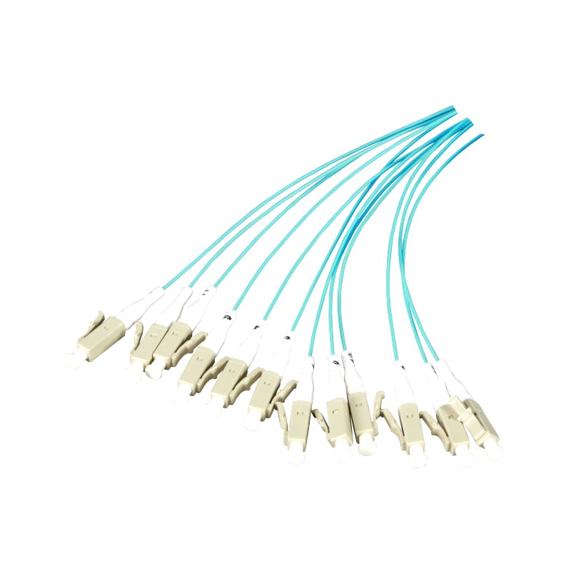 OM3 fiberoptisk pigtail turkos SC - 12 stycken