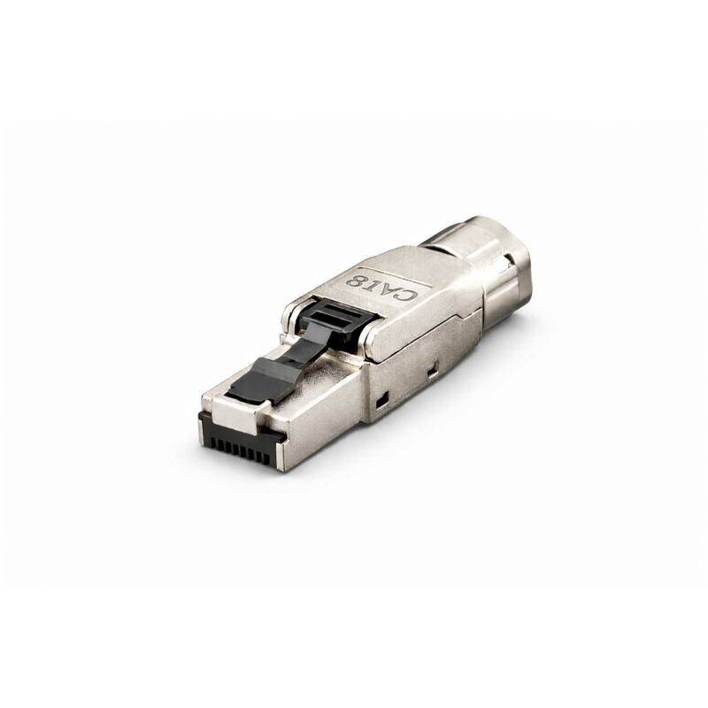 DANICOM S/FTP CAT8 Verktygslös RJ45-kontakt - för styv kärna