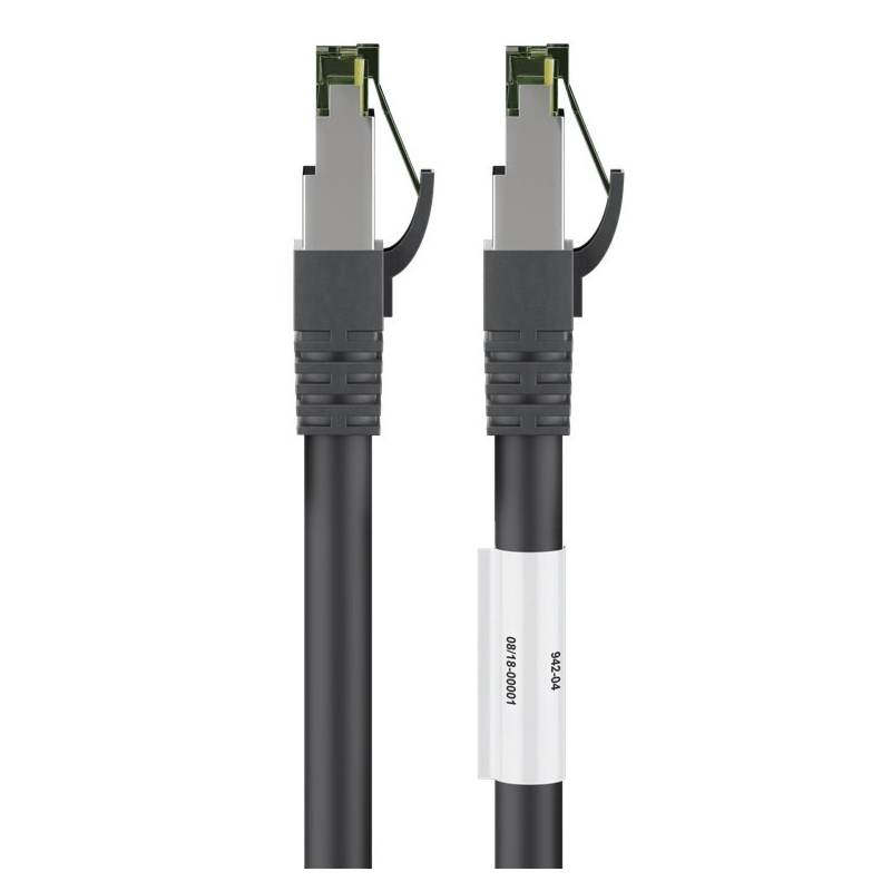 Cat8 S/FTP (PIMF) patchkabel 0,50m svart
