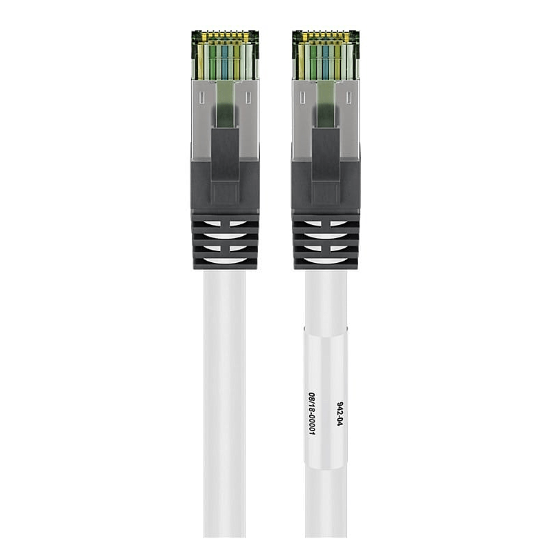 Cat8 S/FTP (PIMF) patchkabel 1m vit