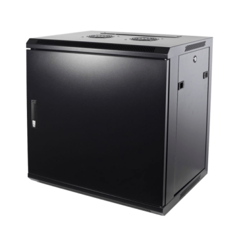 9U väggskåp med metalldörr 600x600x500mm (BxDxH)