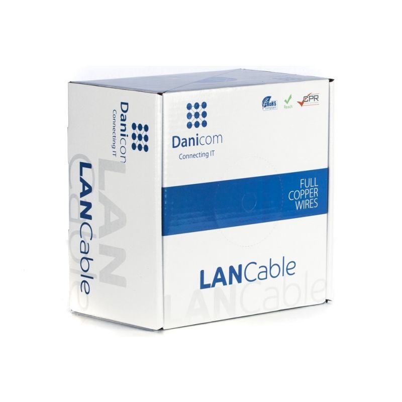 DANICOM CAT6 FTP 100m kabel på rulle flexibel - PVC (Fca)