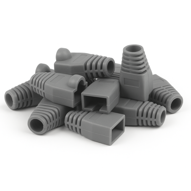 DANICOM RJ45 Kabelskydd Grå Large - 10 stycken