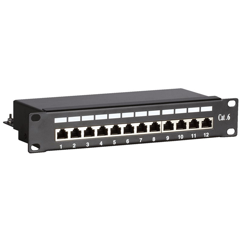 10 tum CAT6 FTP patchpanel - 12 portar