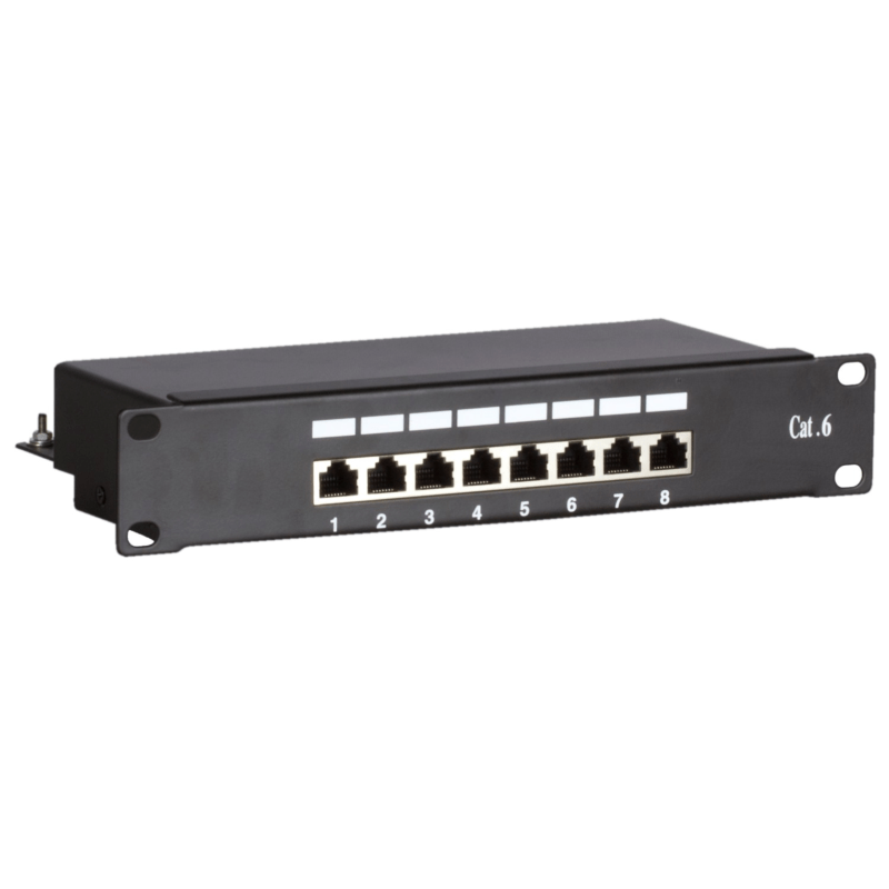 10 tum CAT6 FTP patchpanel - 8 portar