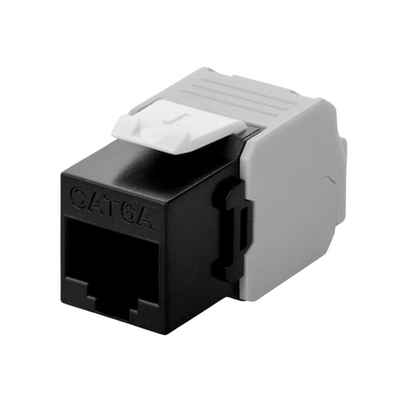 CAT6a UTP Keystone Connector - Verktygslös - Svart