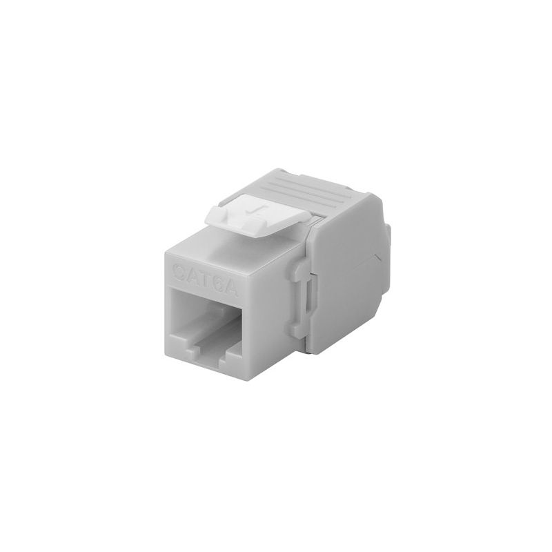 CAT6a UTP Keystone Connector - Verktygslös - Grå