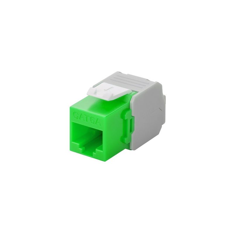 CAT6a UTP Keystone Connector - Verktygslös - Grön