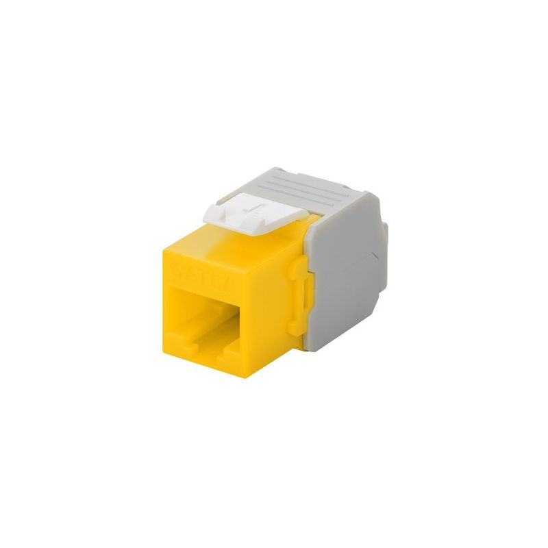 CAT6a UTP Keystone Connector - Verktygslös - Gul