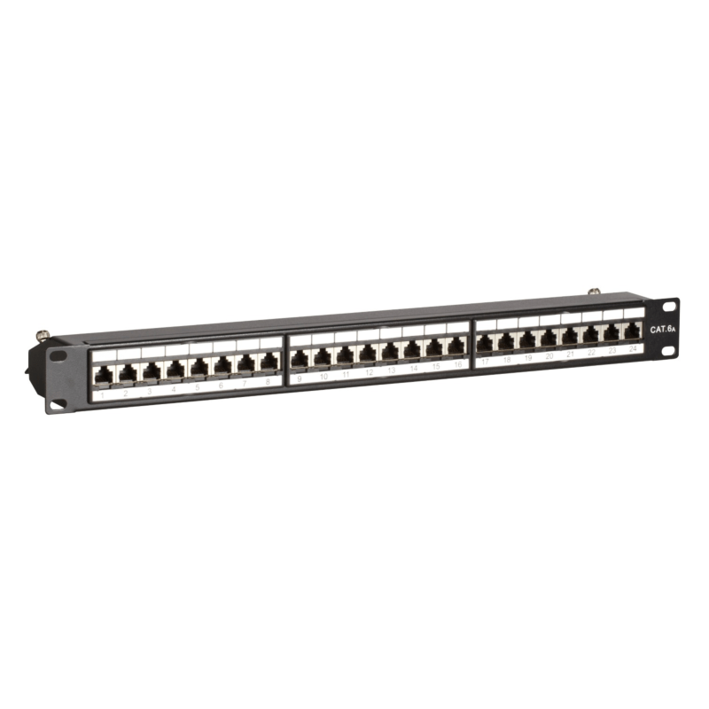 CAT6a STP patchpanel - 24 portar