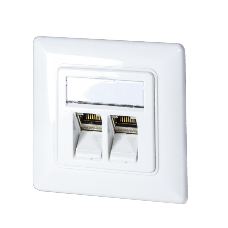 Keystone frontplatta, vit