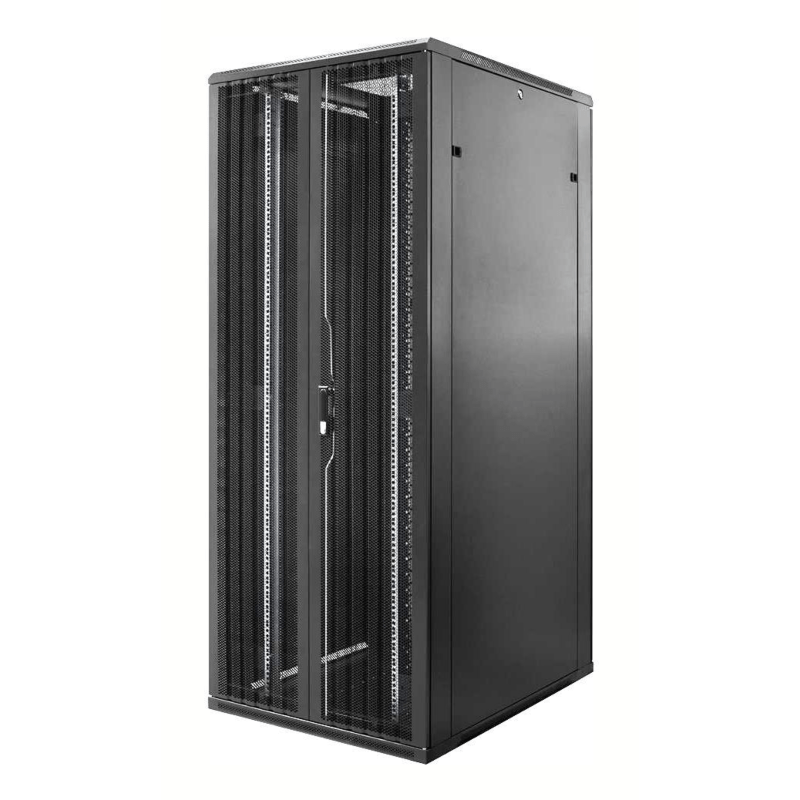 47U serverskåp med dubbelperforerad fram- och bakdörr 800x1200x2200mm (BxDxH)