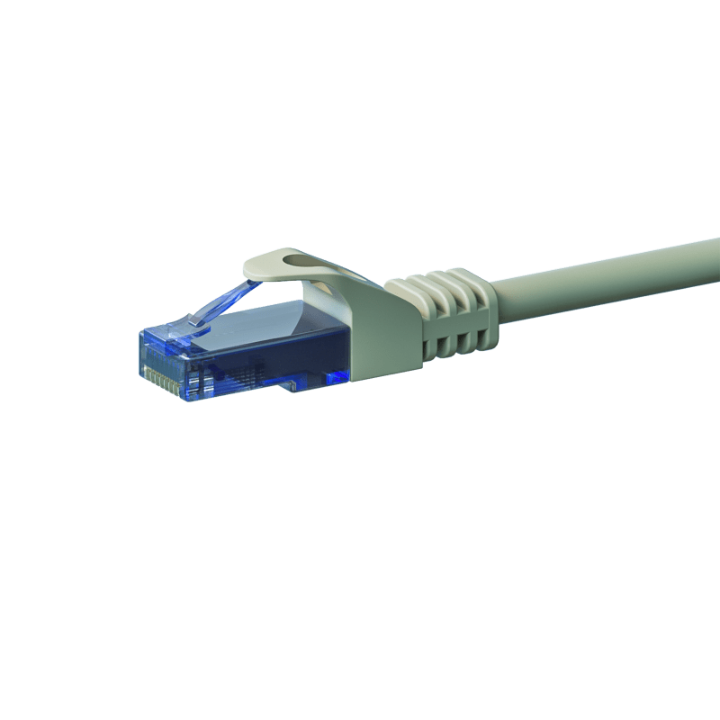UTP CAT6a patchkabel 2m grå - 100% koppar