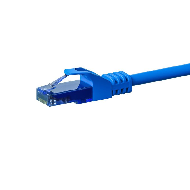 UTP CAT6a patchkabel 2m blå - 100% koppar