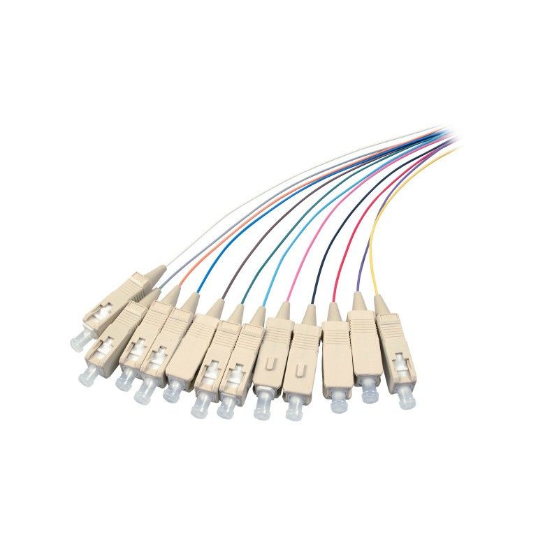 OM3 fiberoptisk pigtail färgad set SC - 12 stycken