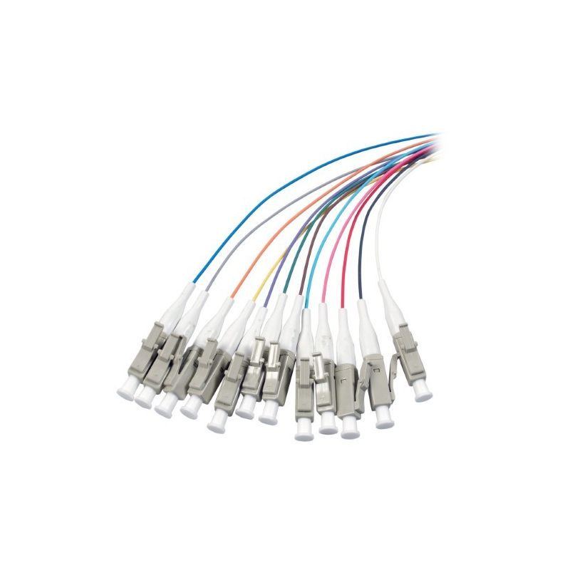 OM4 fiberoptisk pigtail färgad set LC - 12 stycken