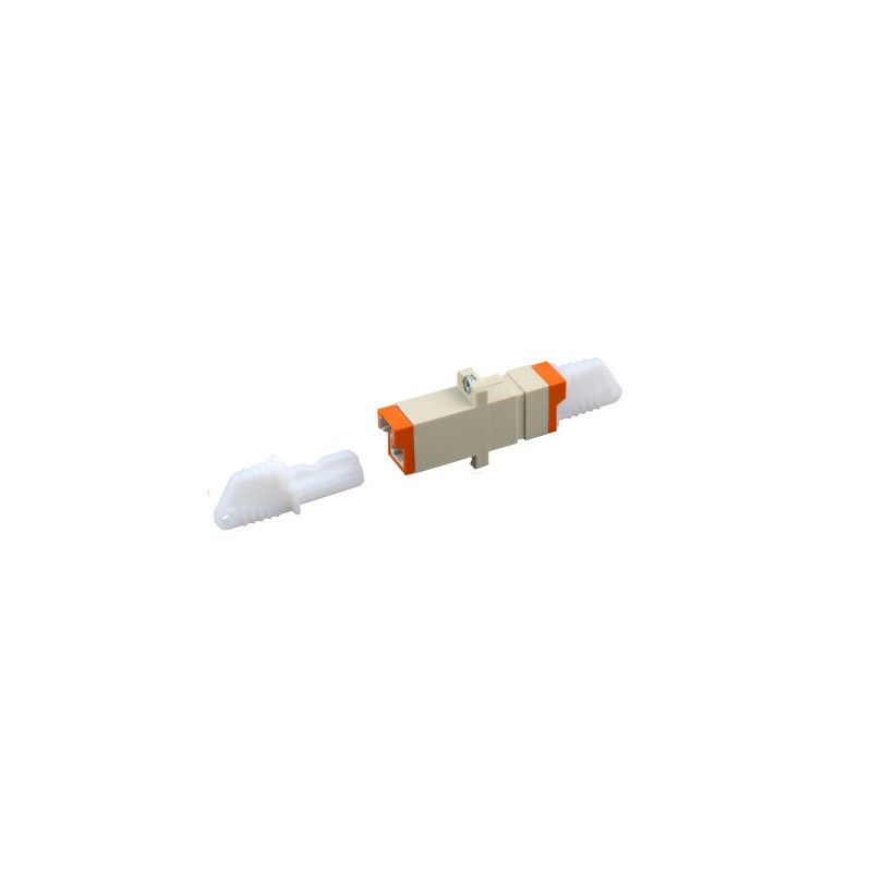 Multimode koppling E2000-E2000 simplex beige