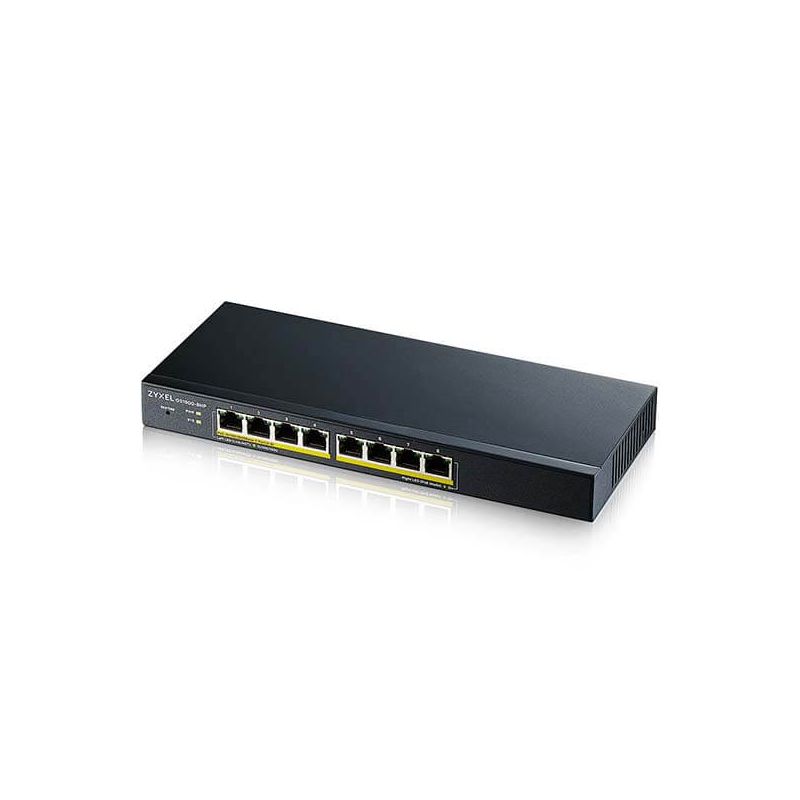 Zyxel 8-portars GS1900 smart hanterad PoE+-switch