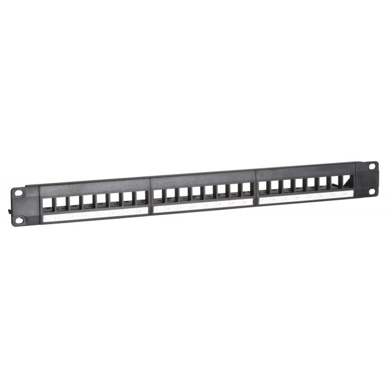 UTP patchpanel för keystones - 24 portar