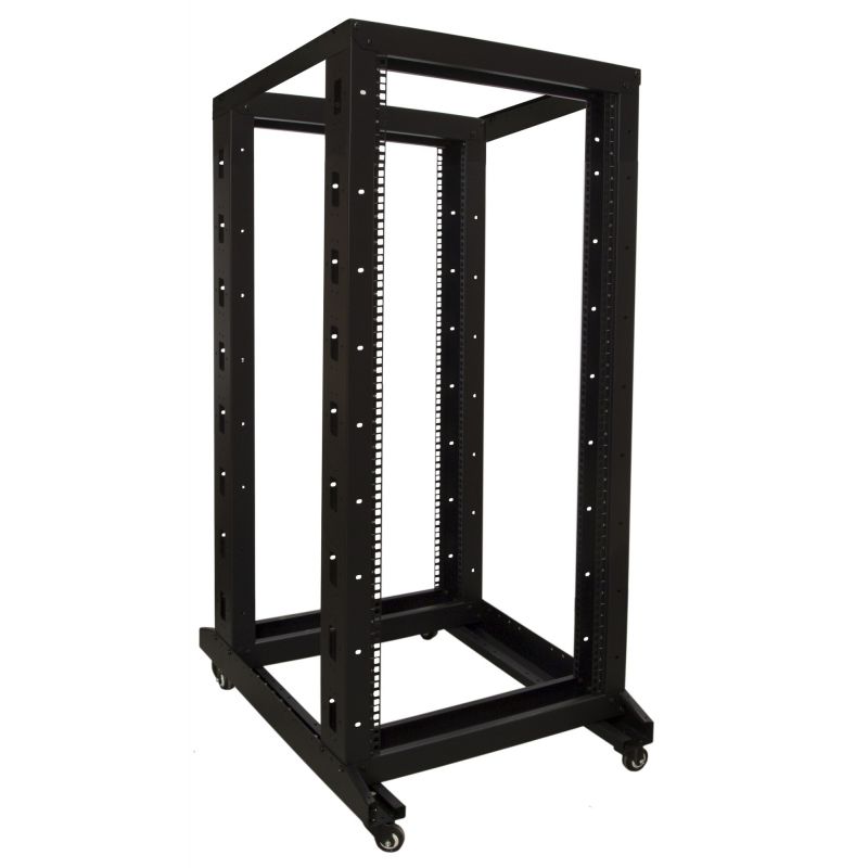 27U reläställ på hjul 600x800x1400mm (BxDxH)
