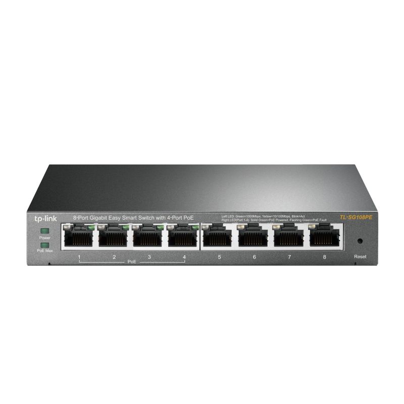 TP-Link 8-portars SG108PE ohanterad PoE smart switch