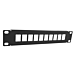10 tums UTP patchpanel för keystones - 10 portar