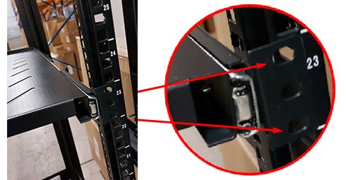 Korrekt installation av en utdragbar hylla