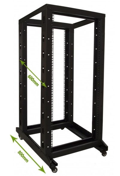 27U rackstativ på hjul